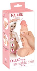Фалоімітатор - Nature Skin Dildo With Movable Skin, 19 см sexstyle