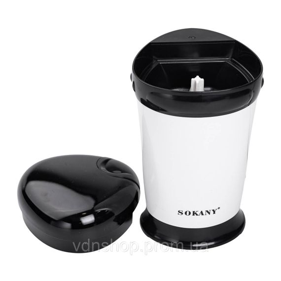 Электро кофемолка 180 Вт автоматическая 75 г для дома с мелким помолом Белая Sokany SM-3012 | Зображення 3
