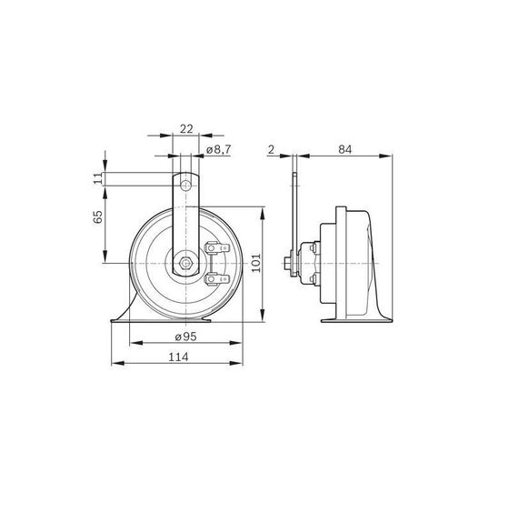 Звуковой сигнал Bosch 0986AH0503 12V (420/500 Гц, 60W) 2 шт | Зображення 4