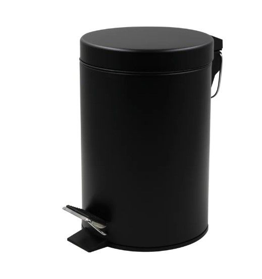 Відро для сміття кругле Zerix Solo-TC0103 Black 3 л чорне (ZX5896)