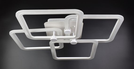 Люстра світлодіодна стельова LED світильник для квартири на стелю лед з пультом 25984 Білий 11х64х64 см.