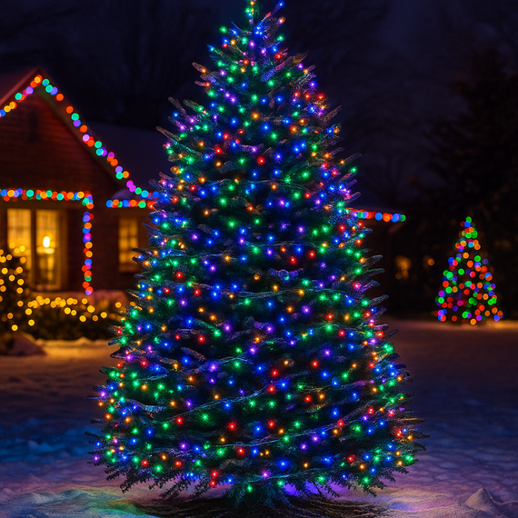 Гірлянда Різдвяна фея вулична 50 м 500 LED білий провід Мультиколір CF500L50MWML | Зображення 1