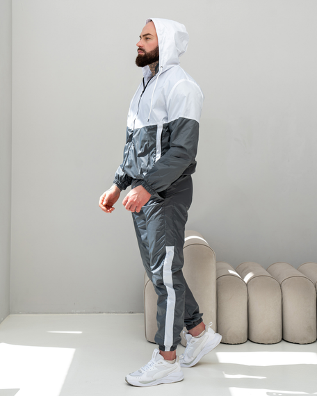 Костюм плащівка ультра сіро-білий S | Зображення 3