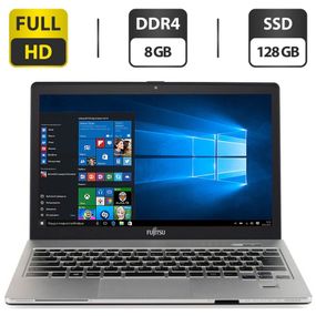 Ультрабук Б-класс Fujitsu LifeBook S936 / 13.3" (1920x1080) TN / Intel Core i7-6600U (2 (4) ядра по 2.6 - 3.4 GHz) / 8 GB DDR4 / 128 GB SSD / Intel HD Graphics 520 / WebCam / VGA б/у