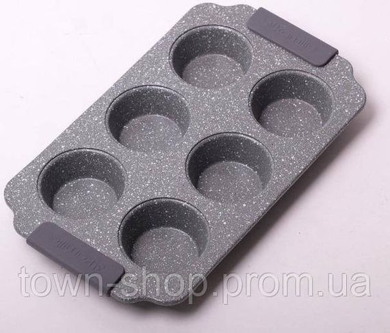 Форма для выпечки кексов Kamille Marble 30х18см, 6 ячеек KM-6038 | Зображення 5