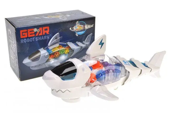 Музыкальная игрушка акула (ездит, шестерни, движущиеся части, звук, свет) S-2А | Зображення 6