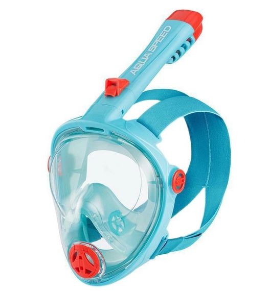 Повнолицьова маска Aqua Speed ​​SPECTRA 2.0 7083 бірюзовий, червоний L 5908217670830