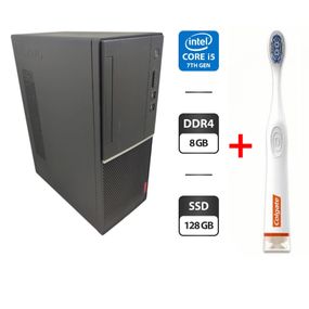 Комп'ютер Lenovo V520 Tower / Intel Core i5-7400 (4 ядра по 3.0 - 3.5 GHz) / 8 GB DDR4 / 128 GB SSD / Intel HD Graphics 630 б/в + Подарунок Розумна інтерактивна зубна щітка Colgate Connect M1 / Bluetooth