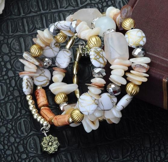 Жіночий браслет пружиною Primo Stone Cuff - White | Зображення 1