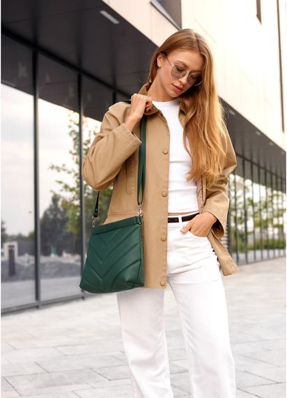 Сумка жіноча Sambag Rose зелена 27 х 25 х 5 см (94380007) | Зображення 6