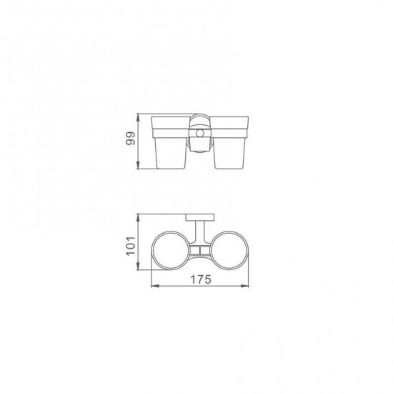 Стакан з тримачем для зубних щіток Frap F1908 | Зображення 1