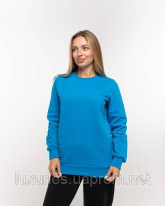 Жіночий світшот українського бренду, теплий жіночий світшот з начосом - 12 кольорів на вибір, зимній світшот