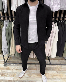 Костюм вельвет Даллас чорний S XXL
