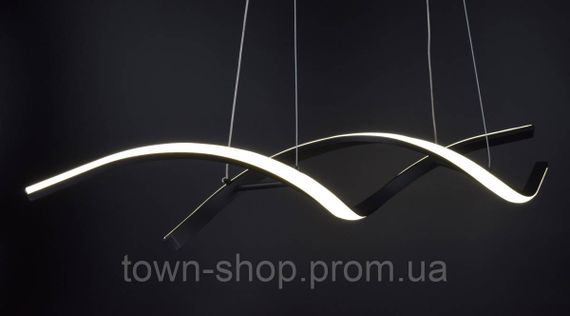 Люстра потолочная LED H18L-1000-bk-k Черный 25-100х14х103 см. | Зображення 5