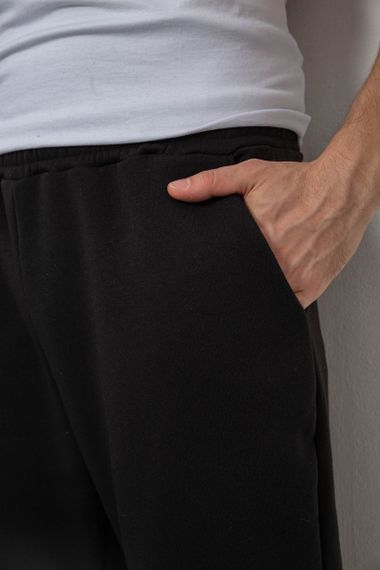 Спортивные штаны мужские на флисе, цвет черный, 238R125 | Зображення 4