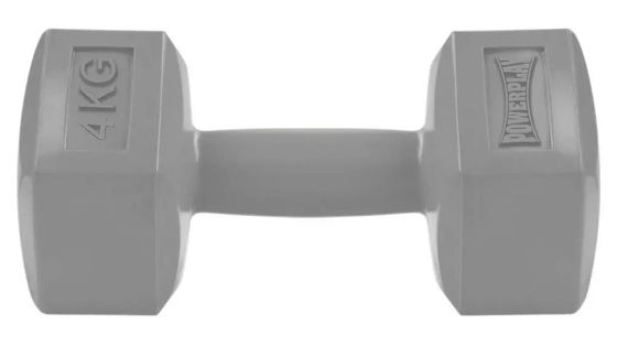 Гантель композитна PowerPlay 4124 Hercules 4 кг, Сіра 1 шт (PP_4124_4kg)