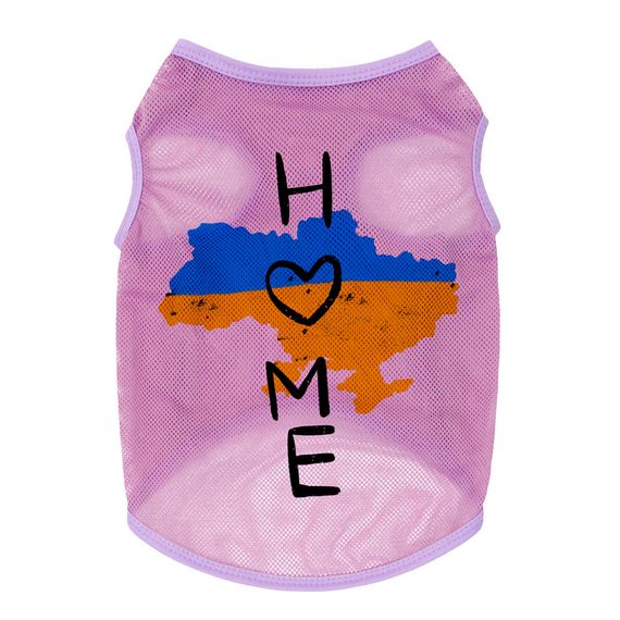 Майка для собак WAUDOG Clothes малюнок "Дім", сітка, XS, B 26-29 см, C 16-19 см рожевий | Зображення 1