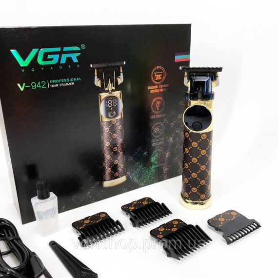 Тример для складної стрижки волосся VGR, Професійна машинка для стрижки волосся з насадками CB-68 | Зображення 2