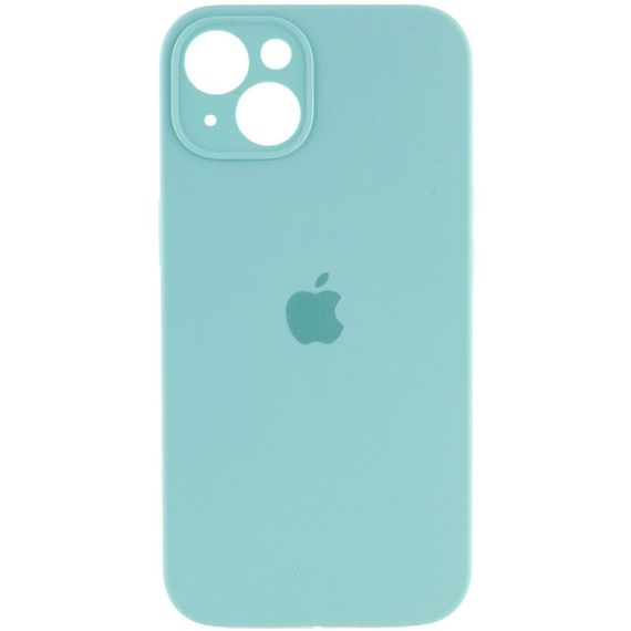 Чехол Silicone Case Full Camera Protective (AA) для Apple iPhone 15 Plus (6.7") Бирюзовый / Marine Green