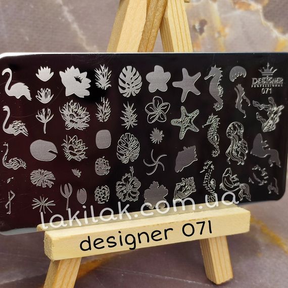 Пластина 071 для стемпінгу Designer Professional (12х6см)