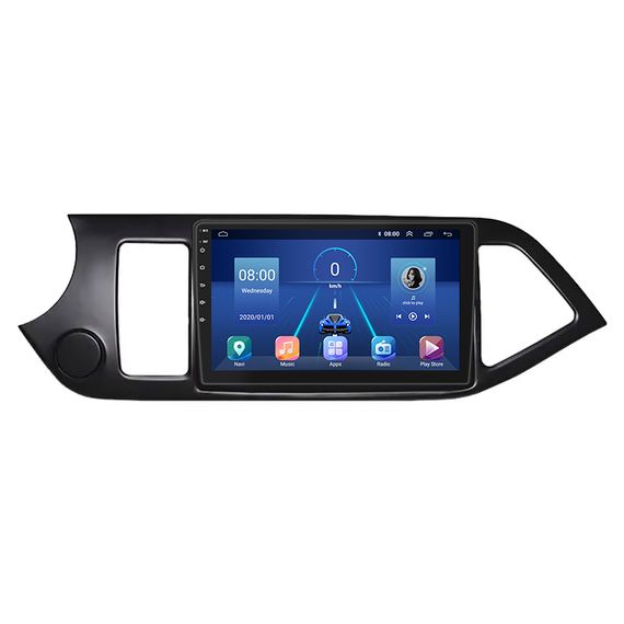 Штатна магнітола Lesko для Kia Picanto II 2011-2015 екран 9" 6/128Gb 4G Wi-Fi GPS Top Киа Пиканто