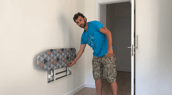 Прасувальна дошка настінна, основа метал Лівий, Металізована нитка, 120*38 | Зображення 1