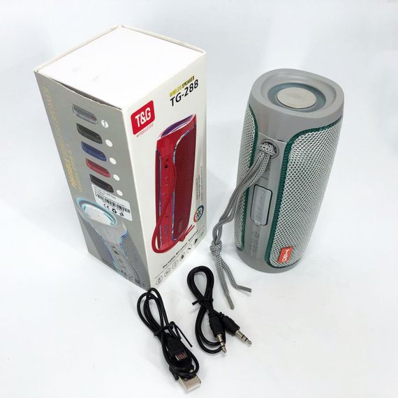 Портативна Bluetooth колонка з підсвічуванням LED TG288. OX-774 Колір: сірий | Зображення 3