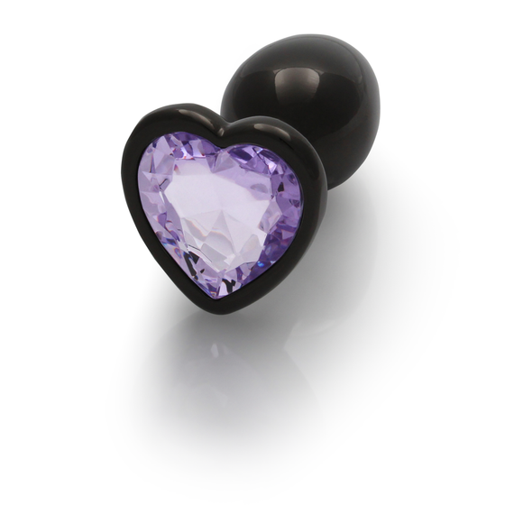 Анальна пробка - Ouch! Metal Butt Plug Small Gunmetal/Amethyst Purple Sex Aura | Зображення 2