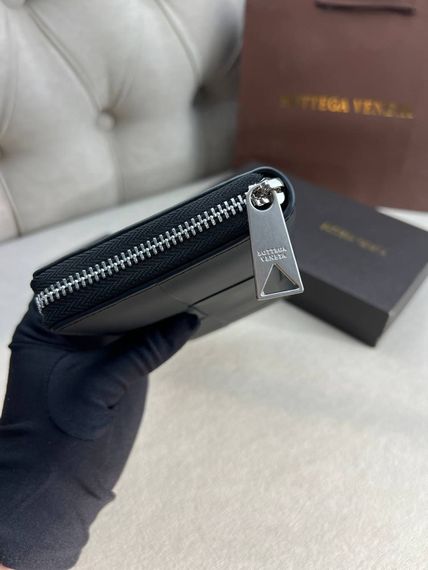 Гаманець чорний Bottega Veneta Cassette k426 | Зображення 3
