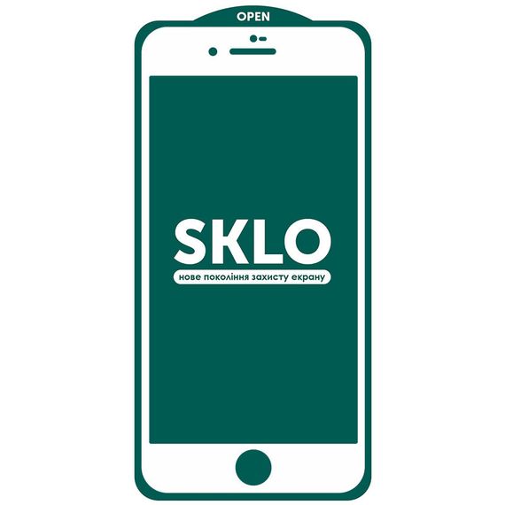 Захисне скло SKLO 5D (тех.пак) для Apple iPhone 7/8/SE (2020) (4.7") Білий