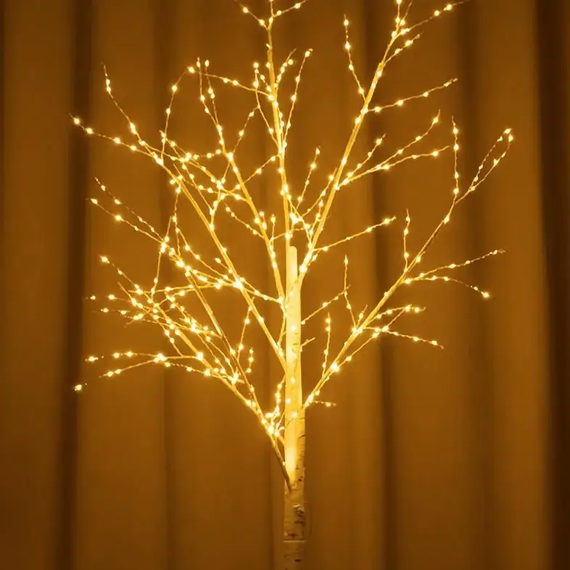 Світлодіодне декоративне дерево 1.5м, 320 LED, тепле біле світло / LED дерево нічник | Зображення 1