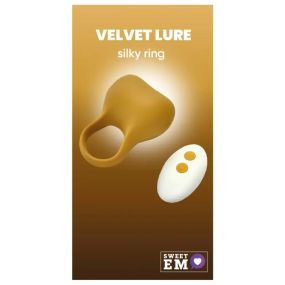 Ерекційне віброкільце Sweet Em Silky Ring з пультом, жовте, 7,6 х 5,7 см sexstyle
