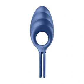 Регульоване ерекційне кільце Satisfyer Swordsman Camouflage з вібрацією, блакитне Sex Aura