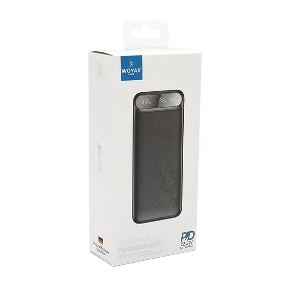 Power Bank WOYAX WY-30F 30000mAh, 22.5W, Black, 0.580kg, Box | Зображення 1