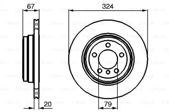 Диск гальмівний BMW 7, BOSCH (0986479004) | Зображення 4