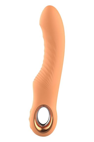 Вибратор ребристый Dream Toys Glam Flexible Ribbed Vibe, оранжевый Sex Aura | Зображення 1