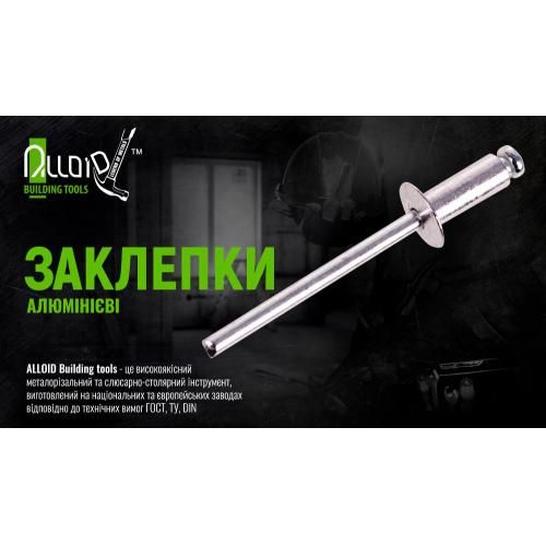 Заклепка алюмінієва 4,8х19,0мм, 50 шт Alloid (RA-48190) | Зображення 1