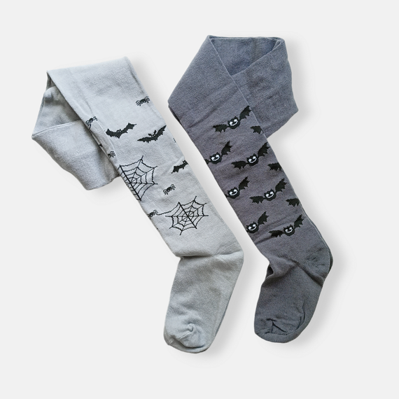 Колготки для хлопчика ТМ TwinSocks з принтом кажана та павука 98-104, 110-116, 116-122 Темно-сірий, 110-116/5-6 років | Зображення 1