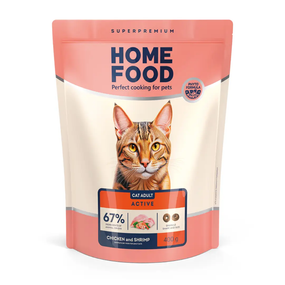 Сухий корм Hoom Food Adult для котів, креветка та курка 400г