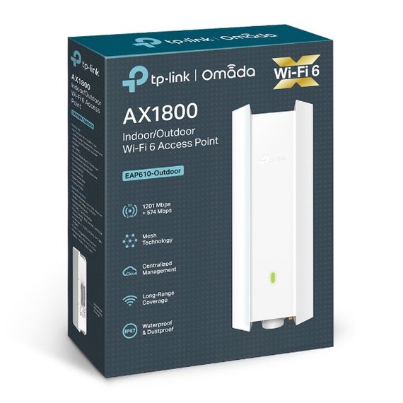 Точка доступу TP-Link  EAP610 OUTDOOR AX1800 1xGE LAN PoE MU-MIMO OFDMA зовн. (EAP610-OUTDOOR) | Зображення 9