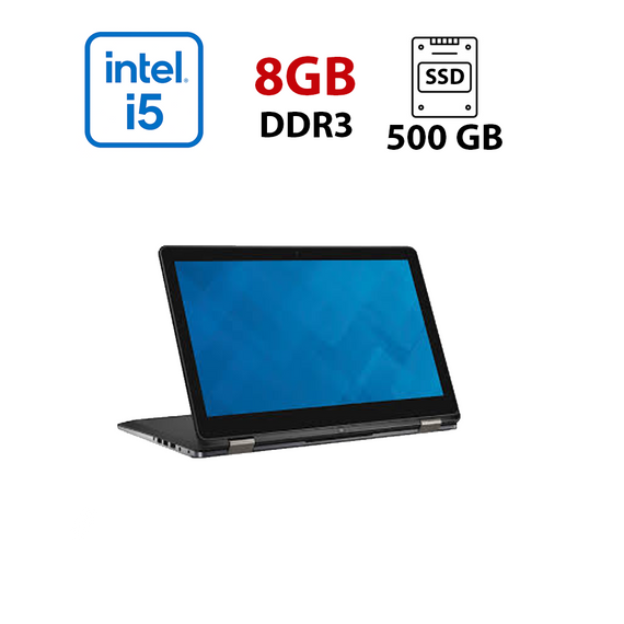 Ультрабук-трансформер Dell Inspiron 15-7568 / 15.6" (1920x1080) IPS / Intel Core i5-6200U (2 (4) ядра по 2.3 - 2.8 GHz) / 8 GB DDR3 / 500 GB SSD / Intel HD Graphics 520 / WebCam / Windows 10 Lic б/в
