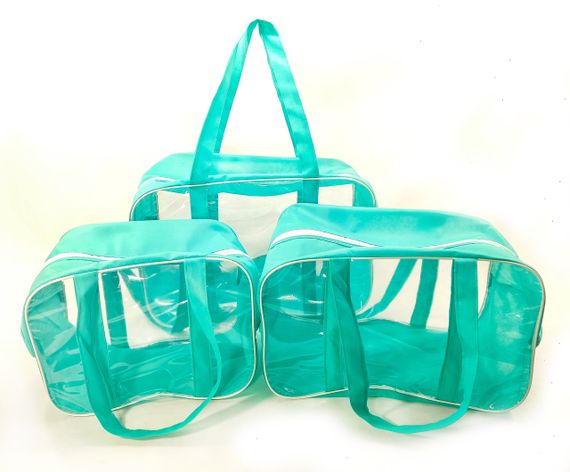 Набор из 3 сумок в роддом EcoNova S+M+XL мятный