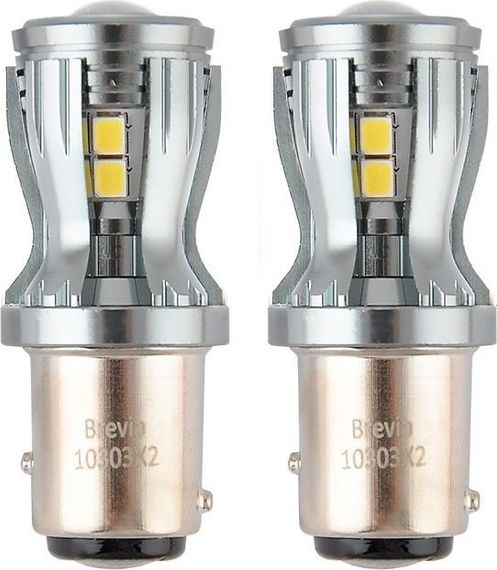 10303X2 BREVIA Лампа світлодіодна Brevia PowerPro P21/5W 350Lm 14x2835SMD 12/24V CANbus, 2шт.