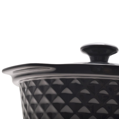 Марміт круглий 1,5л 24*21*8см кераміка скляна кришка + метал.підставка 6425 KAMILLE | Зображення 1