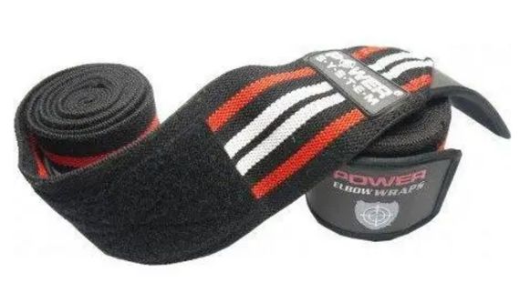 Бинти на коліна Power System PS-3700 Knee Wraps Red/Black (пара) (PS-3700_Red-Black) | Зображення 2