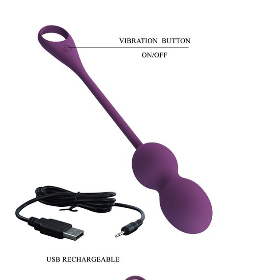 Виброяйцо - Pretty Love Elvira Balls Dark Purple sexstyle | Зображення 5