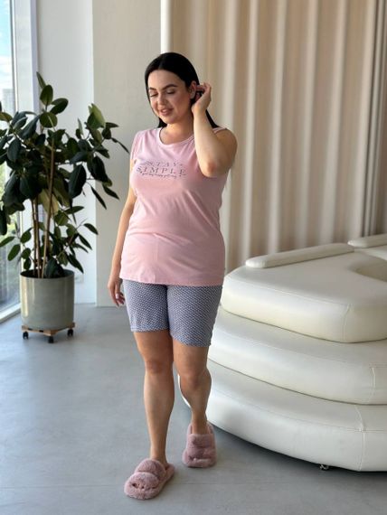 Домашній одяг,  зручна піжама з шортами PLUS SIZE | Зображення 8