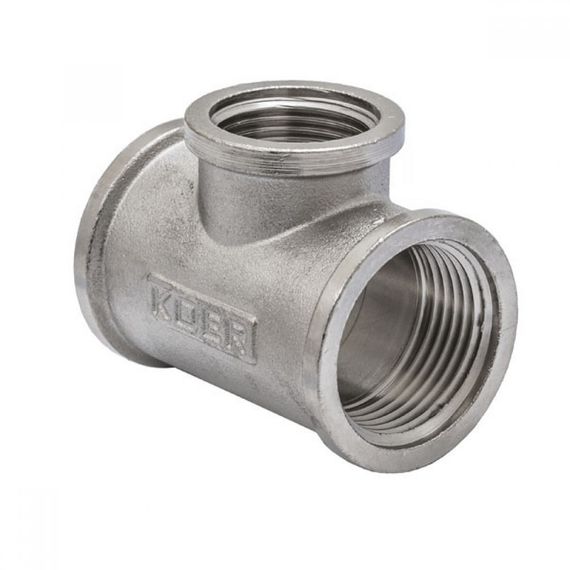 Трійник нікельований перехідний 1"В х 3/4"В х 1"В KOER KR3326