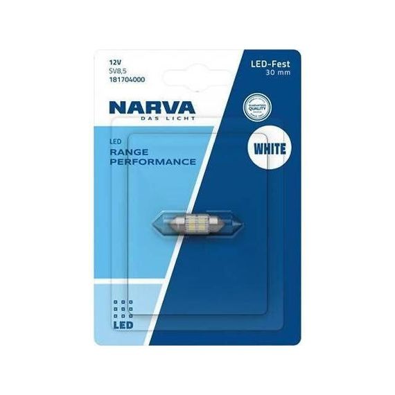 Світлодіодна лампа Narva 18170B1 C5W LED Range Performance Festoon 12V SV8.5 WHITE 6000K 30mm (1 шт) | Зображення 2