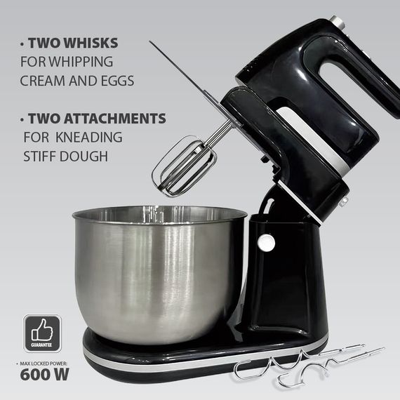 Міксер з обертовою чашею Maestro MR-553, 600 Вт, для збивання і замішування тіста | Зображення 3